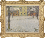 Henri Le Sidaner - Place Saint-Louis, Versailles, neige