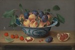 Jacob van Hulsdonck - Still life of apricots and plums