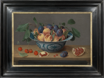 Jacob van Hulsdonck - Still life of apricots and plums