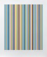 Bridget Riley - Turquoise, red, blue, yellow with black and white
