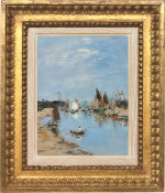 Eugene Boudin - Trouville, les jetées, marée basse