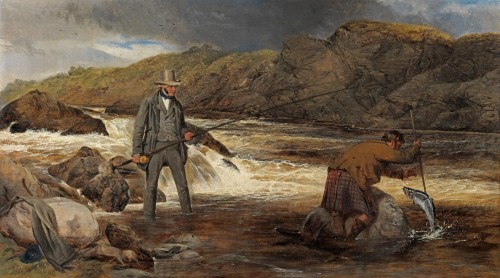 Richard Ansdell - Harrison Blair fishing on the Spean
