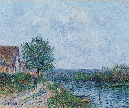 Gustave Loiseau - Bord de rivière, la Seine à Porte-Joie