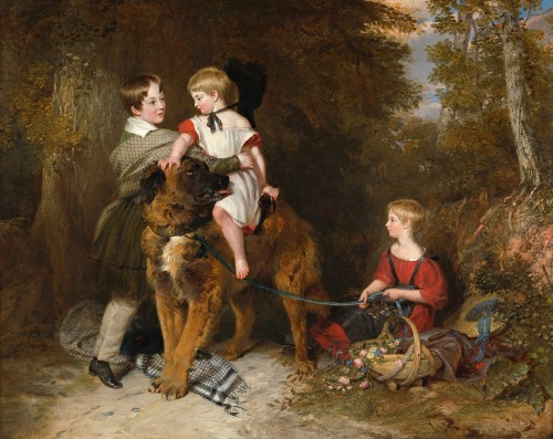 Charles Landseer - Portrait of the children of Rev. Edward Coleridge (1800 - 1883) of Eton college
