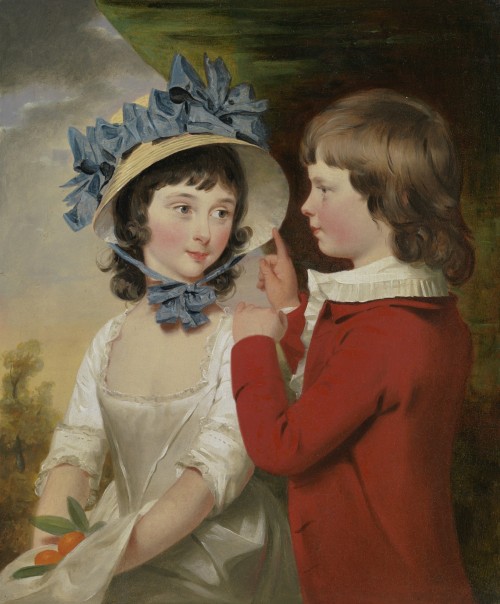 John Downman - Portrait of William and Isabella Way of Denham Place, Buckinghamshire