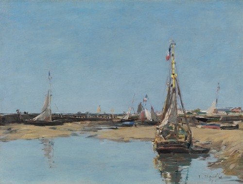 Eugene Boudin - Trouville, les jetées marée basse