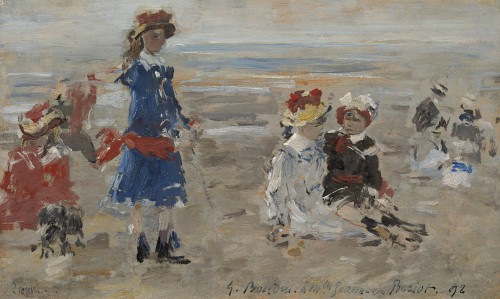 Eugene Boudin - Les enfants de Bériot sur la plage