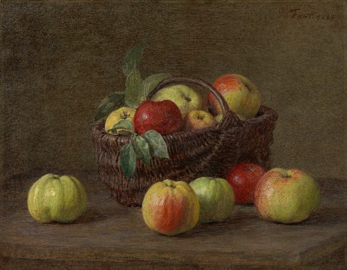 Henri Fantin-Latour - Pommes dans un panier sur la table