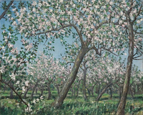 Christopher Richard Wynne Nevinson - The Apple Orchard - The Bath Road