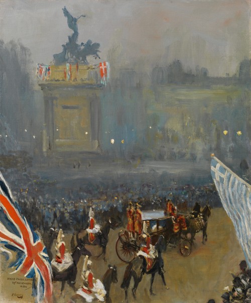 Sir John Lavery - Hyde Park Corner, 29th November 1934