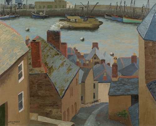Sir Cedric Lockwood Morris, 9th Bt. - Newlyn Harbour from Trewartha St.