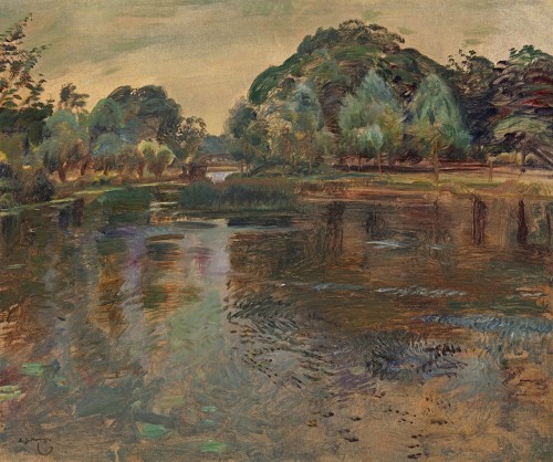 Sir Alfred Munnings - Dedham Mill pool