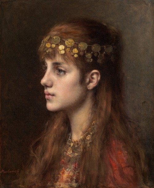 Alexei Alexeievich Harlamoff - Portrait of a girl