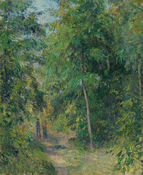Camille Pissarro - Sous-bois a Pontoise, 1877