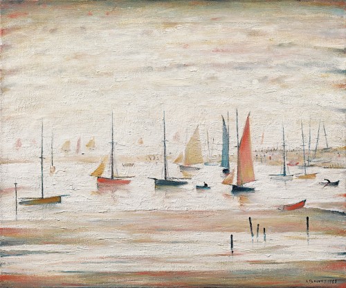 Laurence Stephen Lowry - Yachts, Lytham St Annes