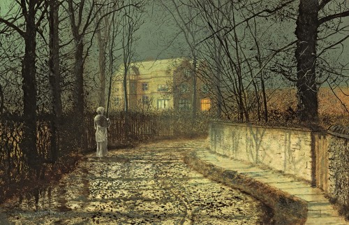 John Atkinson Grimshaw - A moonlit street