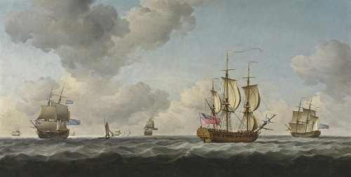 Charles Brooking - The Phoenix, 24 guns, encountering a squadron under a Rear-Admiral of the Blue in the Channel